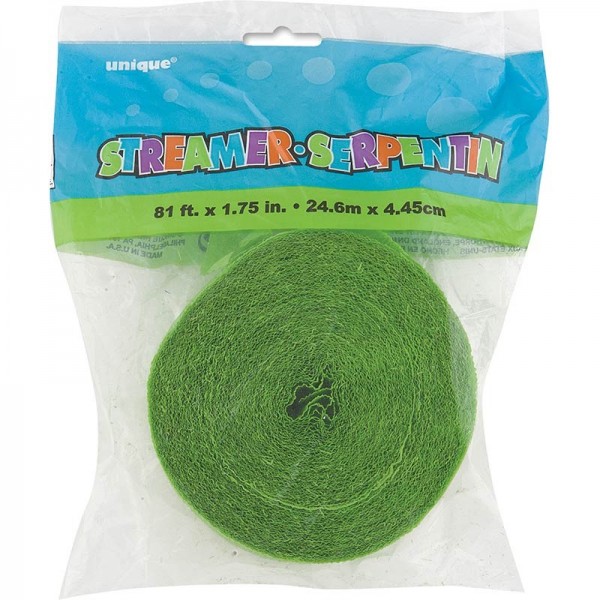 Krepppapier Luftschlange Fiesta Kiwi Grün 24,6m