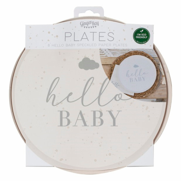 8 Hello Baby Party Teller cream-grey 25cm 2