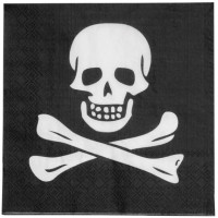 20 Piratenparty Totenkopf Servietten 33cm