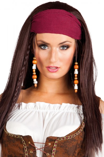 Piratenbraut Bandana Perücke