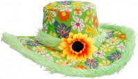 Grüner Florelis Blumen Fedora Hut