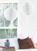 Weißer Wabenball Honey 30cm