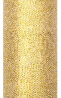 Glitzer Tüll Estelle gold 9m x 15cm