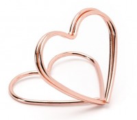10 Herzilein Kartenhalter roségold