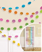 6 Deko-Hänger Sparkling Circles 213cm
