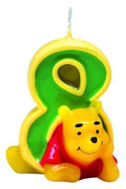Winnie Puuh Happy Birthday Kerze 8. Geburtstag