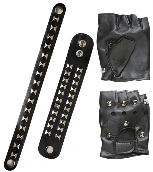 Nieten Leder Punk Set