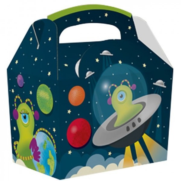 Kompostierbare Alien Geschenkbox 15cm
