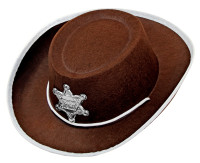 Förhandsgranskning: Sheriff cowboyhatt för barn brun