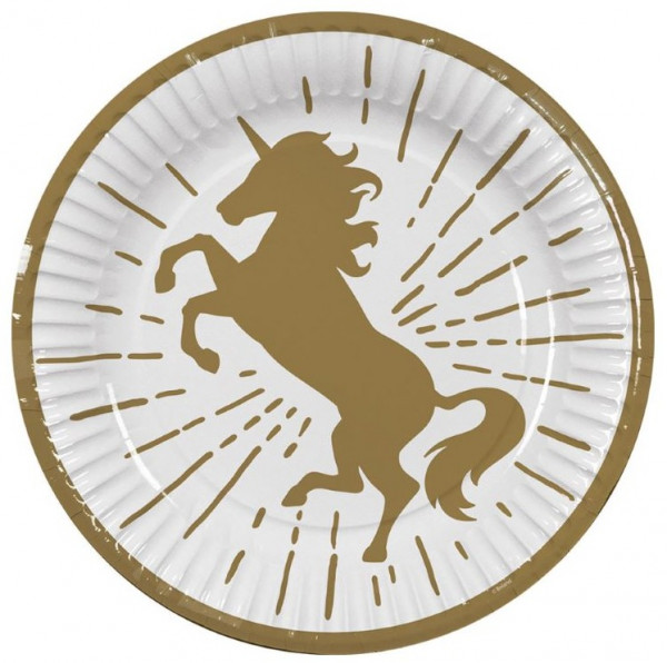 10 st strålande unicorn papperstallrikar