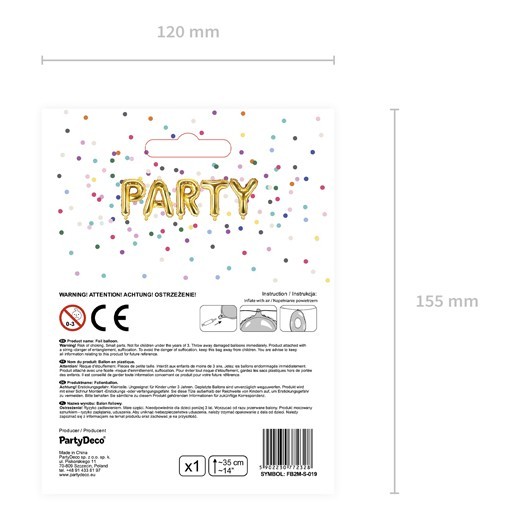 Folienballon S gold 35cm 5