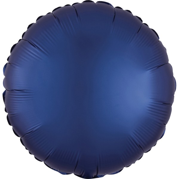 Edler Satin Folienballon dunkelblau 43cm