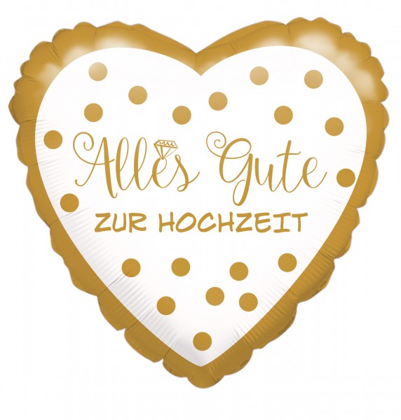 Alles Gute zur Hochzeit Folienballon