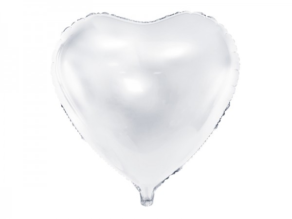 Herzilein Folienballon weiß 61cm