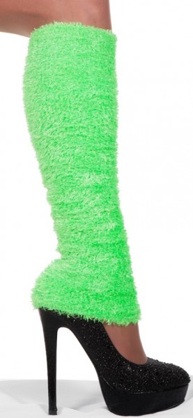 Plüsch-Stulpen Neon-Grün