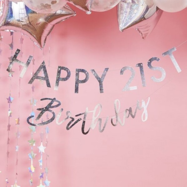 DIY Starful Birthday Girlande 1,75m 2