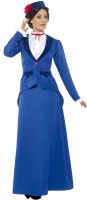 Nanny Kindermädchen Damenkostüm Blau