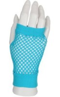 Türkisfarbene Kurze Netzhandschuhe