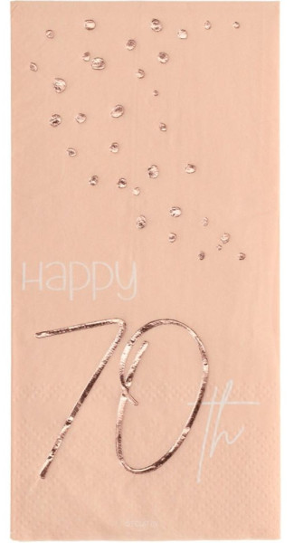 10 Rosy Blush 70th Birthday Servietten 33cm 2