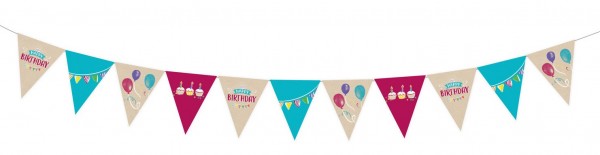 Birthday Wishes Wimpelkette 4m