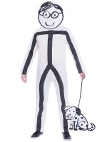 Strichmännchen Jungenkostüm