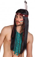 Indianer Federstirnband Perücke