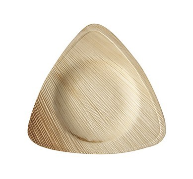 25 Palmblatt Teller Rossini 3-eckig 15 x 15cm