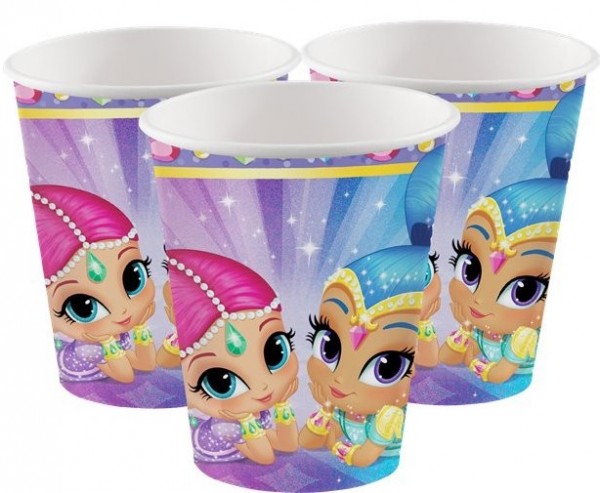8 Shimmer & Shine Jewels Pappbecher 266ml