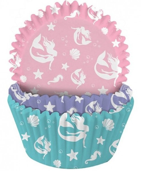 75 Mermaid Treasures Muffinförmchen