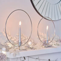 Vorschau: 2 Kerzenständer Silber