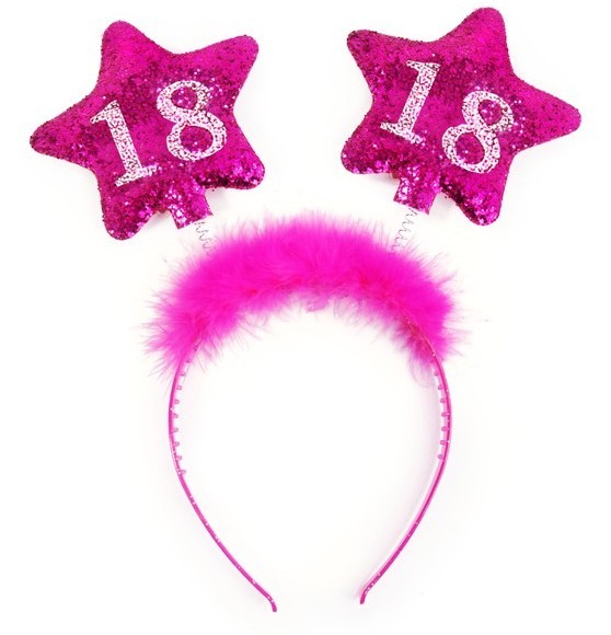 Shiny 18th Birthday Haarreif 13cm