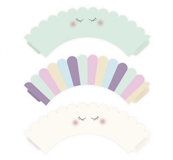 6 Einhorn Twinkle Cupcake Umrandungen 3