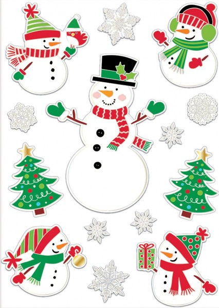 14 Winterwald Fenstersticker 45 x 30cm