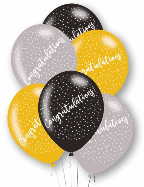 6 Glamouröse Gartulation-Ballons