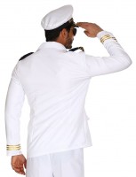 Kapitänsjacke weiß-gold für Herren
