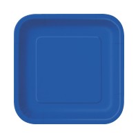 16 Pappteller Vera royalblau 18cm