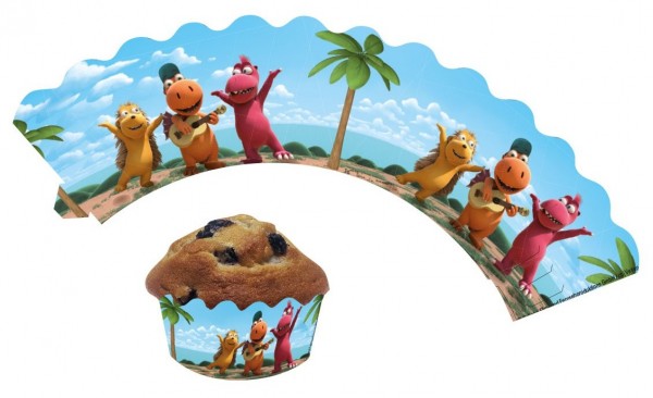 12 Kleiner Drache Kokosnuss Muffin Banderolen