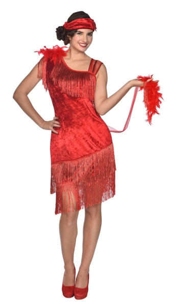 Rotes Flapper Damenkostüm Diana 2