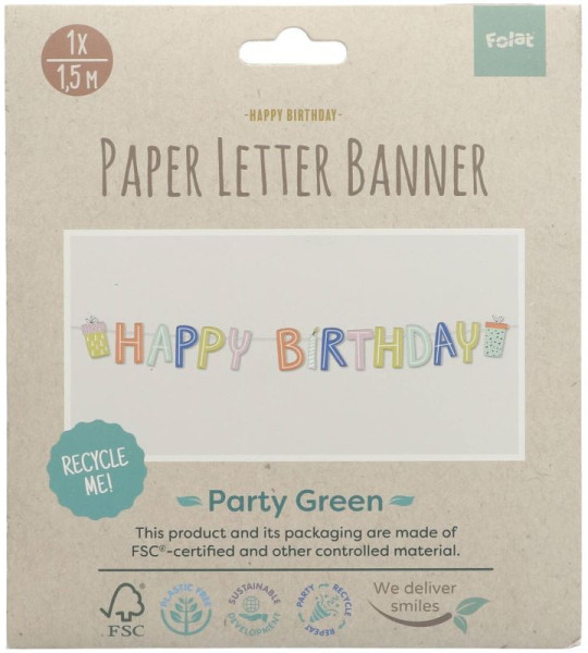 Eco Birthday Girlande 1,5m