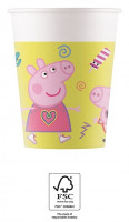 8 Peppa Wutz Spieletag Pappbecher 200ml