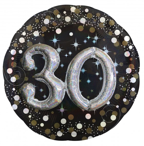 Golden 30th Birthday Folienballon 81cm
