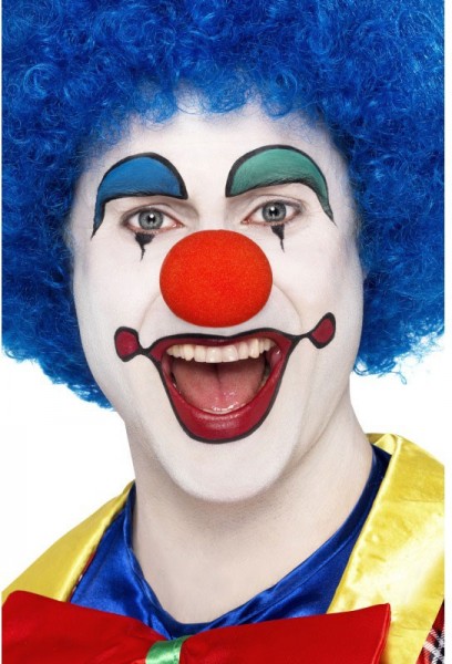 Blaue Afro Clownsperücke