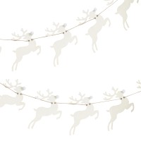 Rustikale Weihnacht Rentier Holzgirlande 1,5m