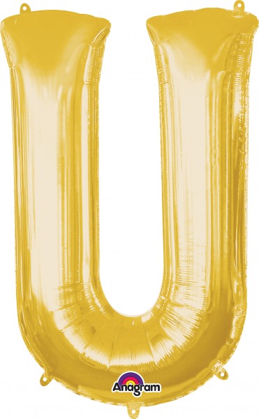 Buchstaben Folienballon U gold 83cm