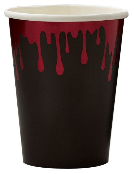 8 Bloody Black Pappbecher 250ml