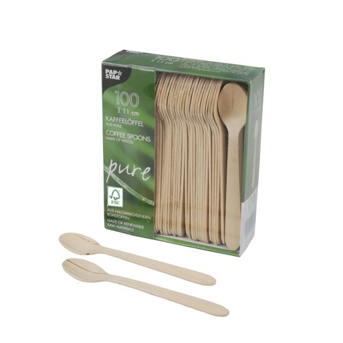 100 FSC Holz Kaffeelöffel Alceste 11cm