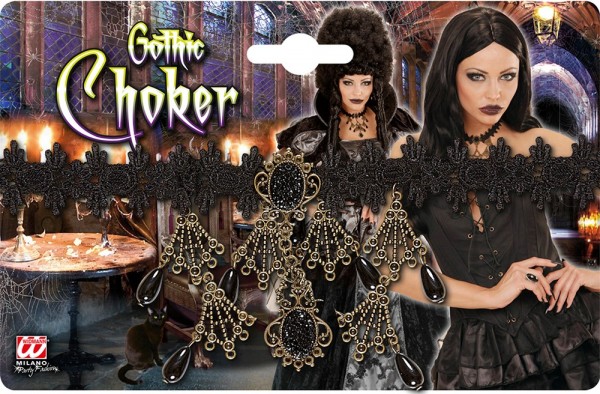 Halskette Choker Finigrane Steinchen 4