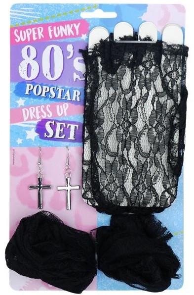 80er Jahre Girl Accessoire Set 5-teilig