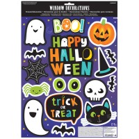 17 Halloween Freunde Fenstersticker