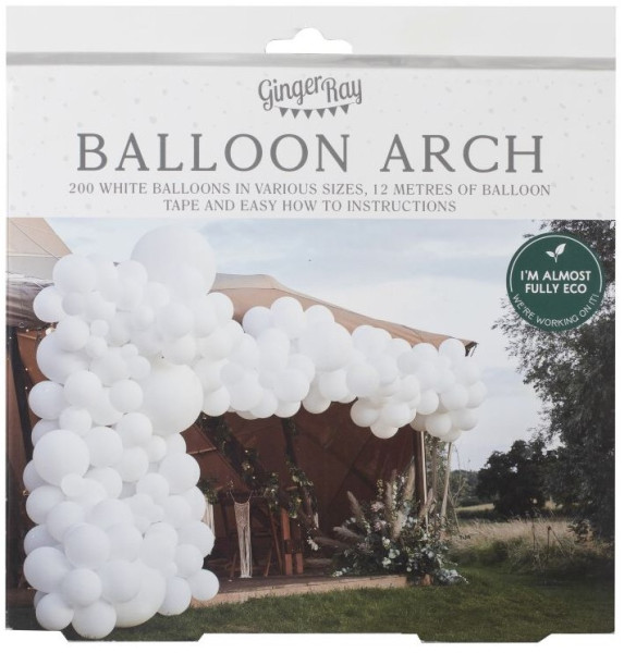 Eco Ballongirlande White Wedding 3